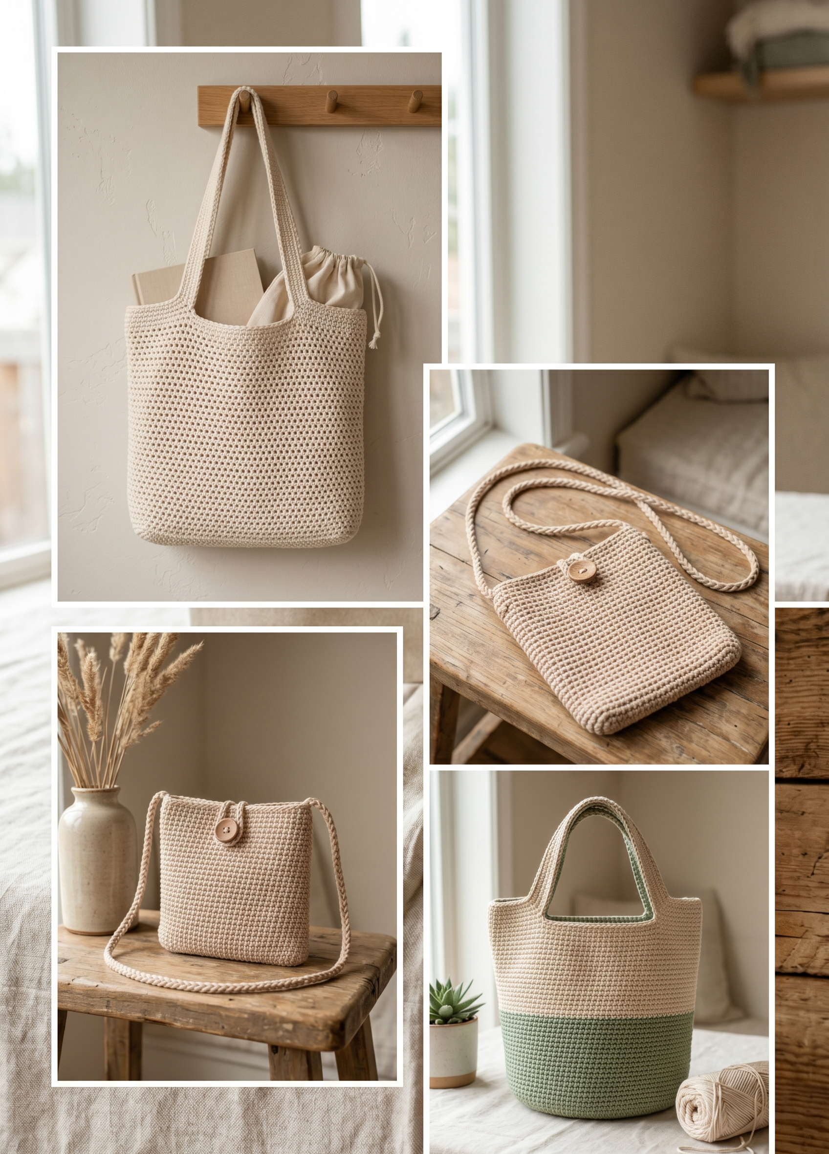 Inspiration für einfache Häkeltaschen zum Nachmachen